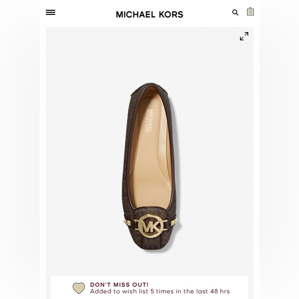 Michael Kors Fulton Moc piramid studs flat brand new